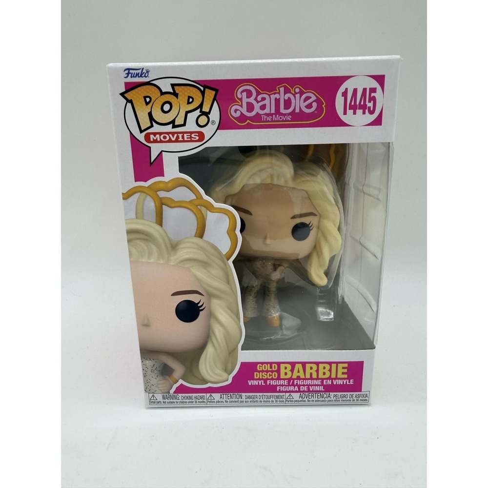 Funko Pop Movies Barbie The Movie Gold Disco Barbie 1445 Standard Vinyl Figure